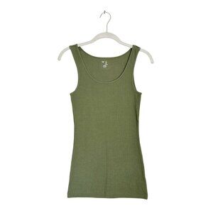 Gap Women's Stretch Scoop Neck Tank in Green - Sz S